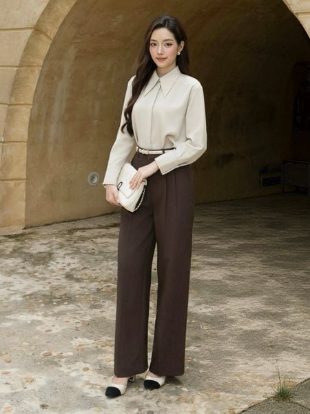 Quần Suông Công Sở Cotton Dài - QAG28H