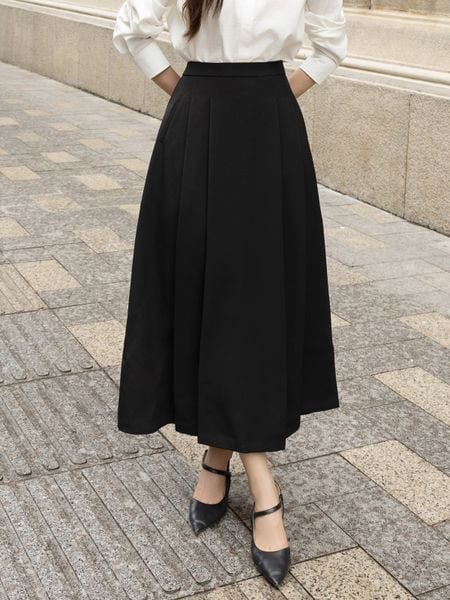 Chân Váy Xòe Công Sở Cotton Dài - VAH27A - 1