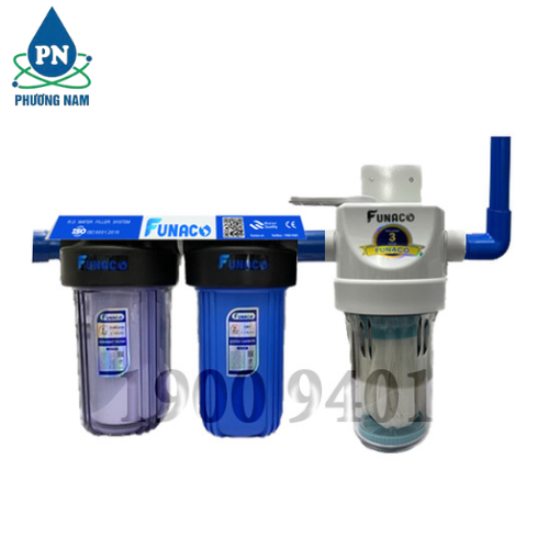 Combo Lọc Nước Đầu Nguồn 2 Cấp UF 1200L/h Funaco