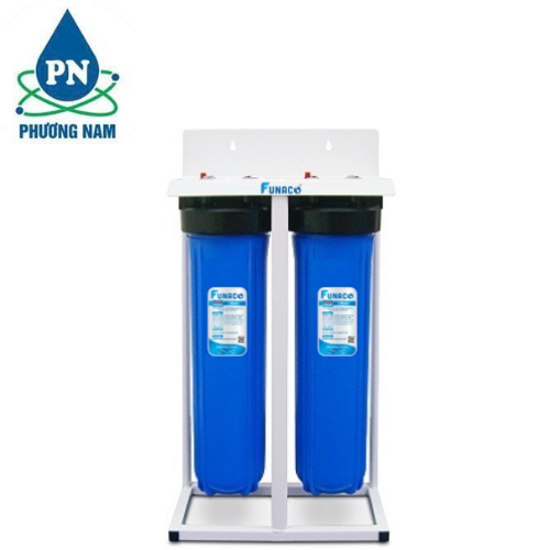 Lọc Nước Đầu Nguồn 2 Cấp Biglue 20inch Funaco (Xanh - Kèm Khung)