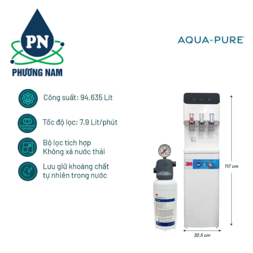 Cây Lọc Nước Nóng Lạnh 3M VN4-3V-WH (Tích Hợp 3M ICE140-S)