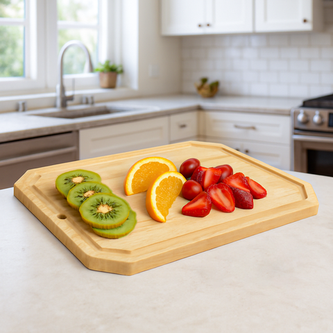 Thớt vát 4 góc, có rãnh Gỗ Đức Thành 05043