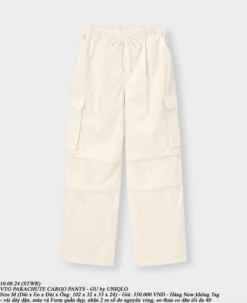  10.08.24 - VTG PARACHUTE CARGO PANTS - GU BY UNIQLO 