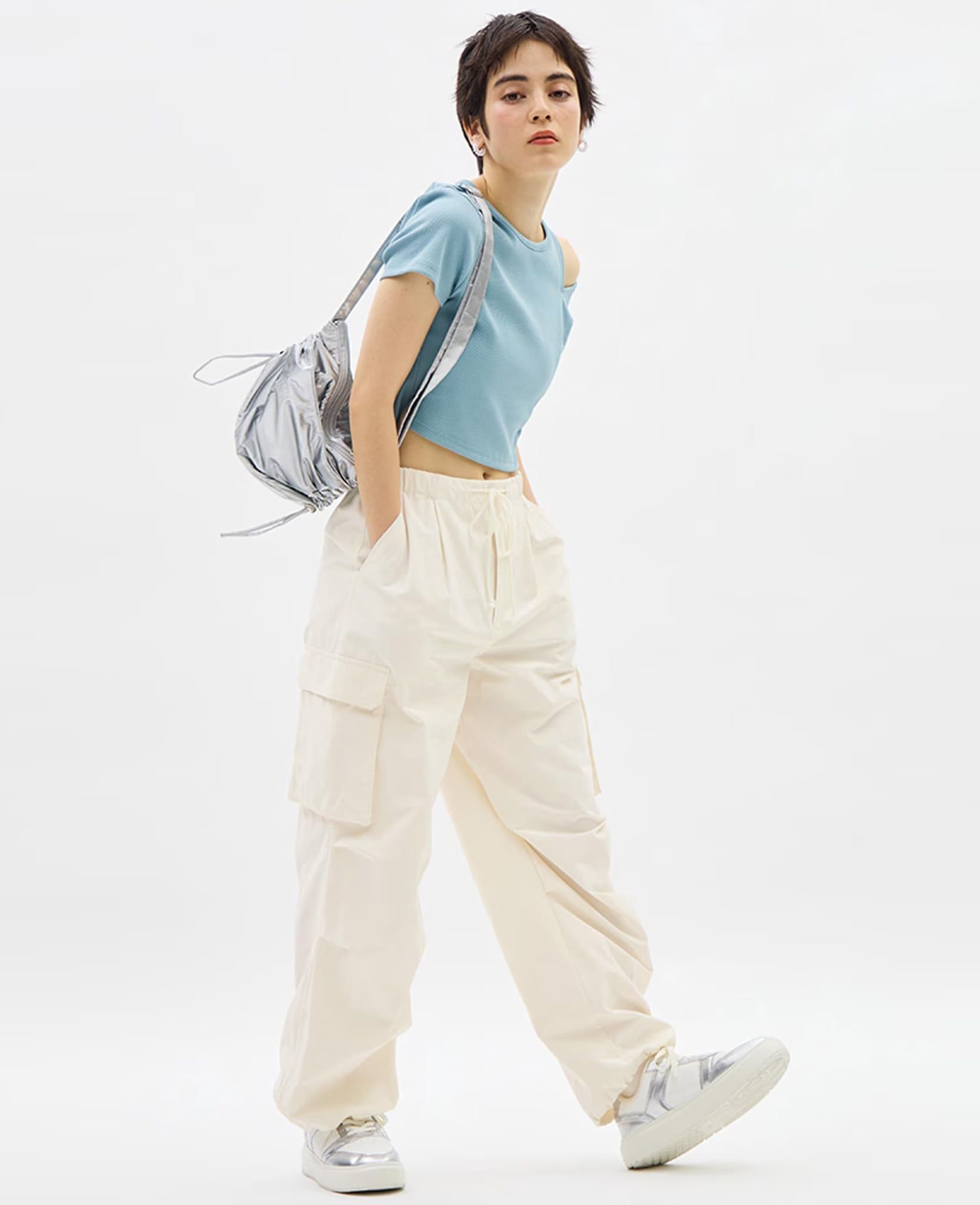  10.08.24 - VTG PARACHUTE CARGO PANTS - GU BY UNIQLO 