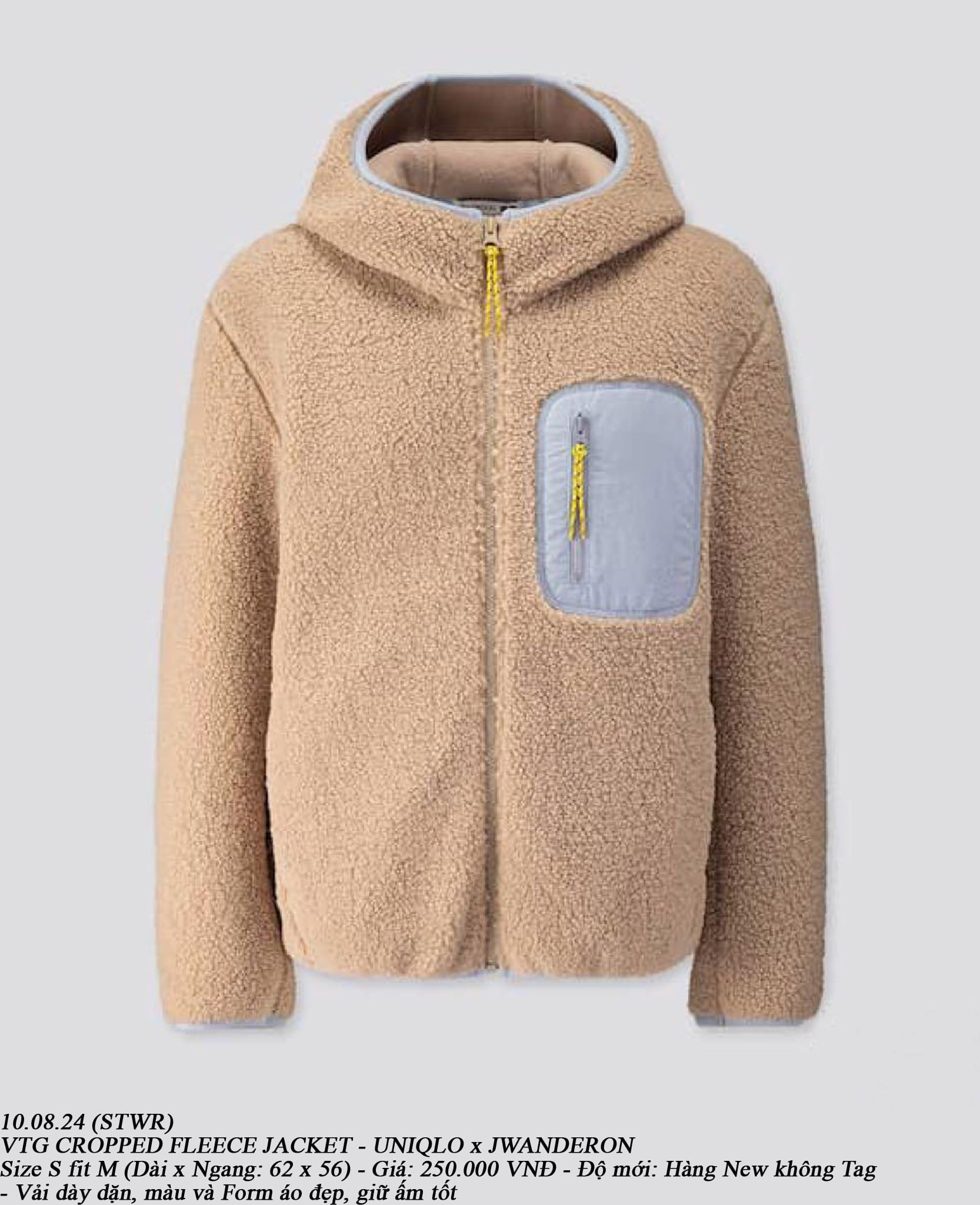  10.08.24 - VTG CROPPED FLEECE JACKET - UNIQLO X JWANDERSON 