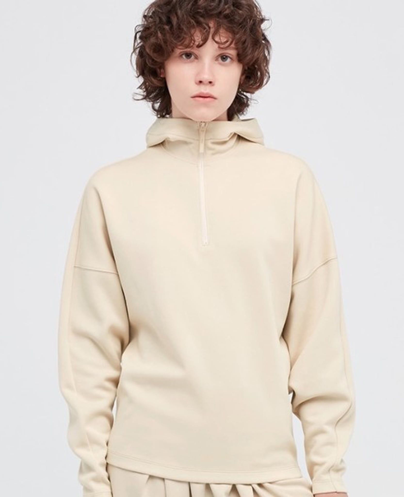  10.08.24 - VTG SWEAT HALF ZIP PULLOVER HOODIE - UNIQLO U 