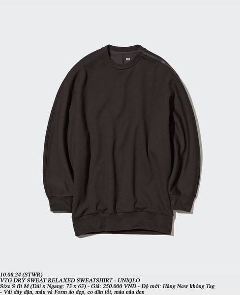  10.08.24 - VTG DRY SWEAT RELAXED SWEATSHIRT - UNIQLO 
