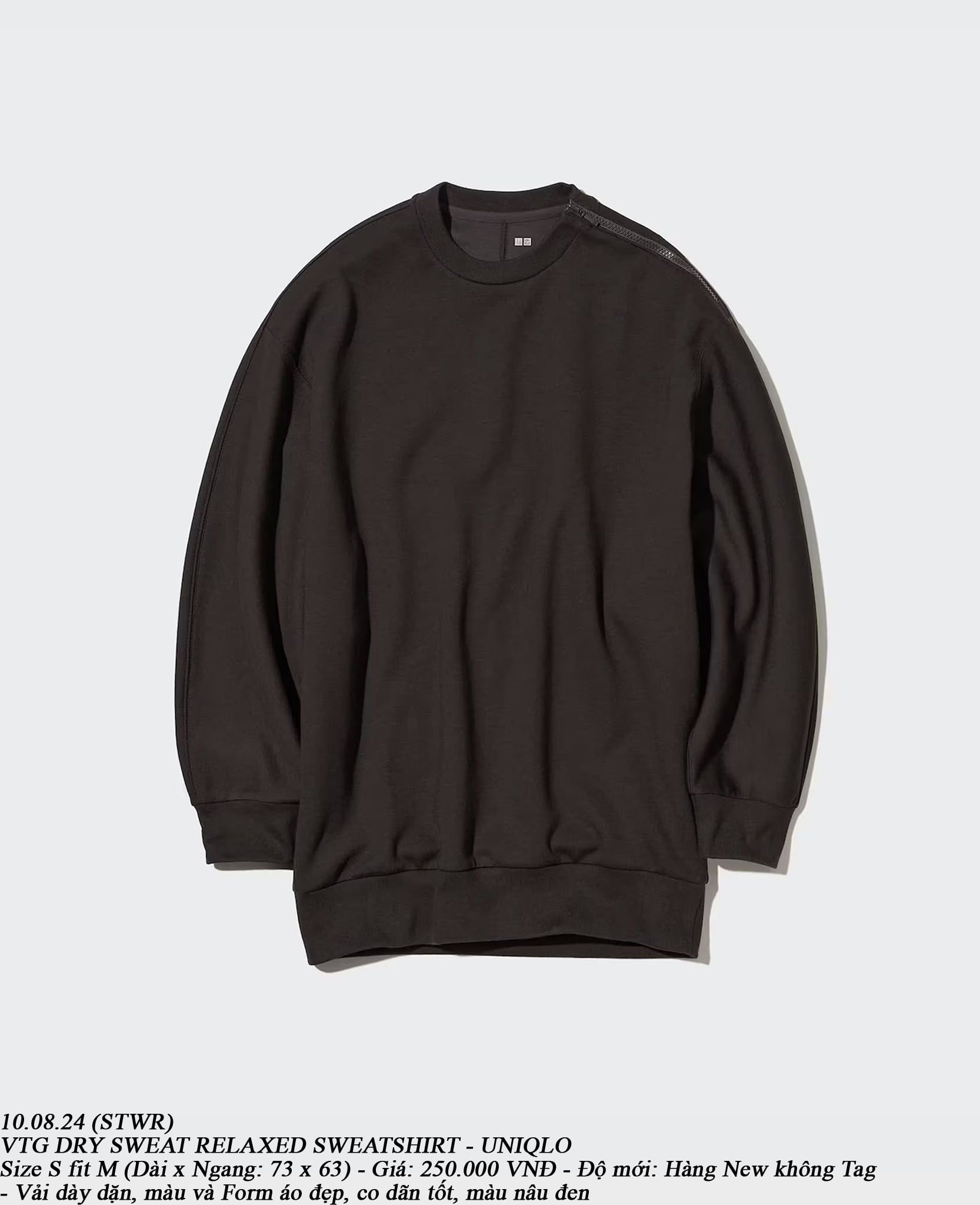  10.08.24 - VTG DRY SWEAT RELAXED SWEATSHIRT - UNIQLO 
