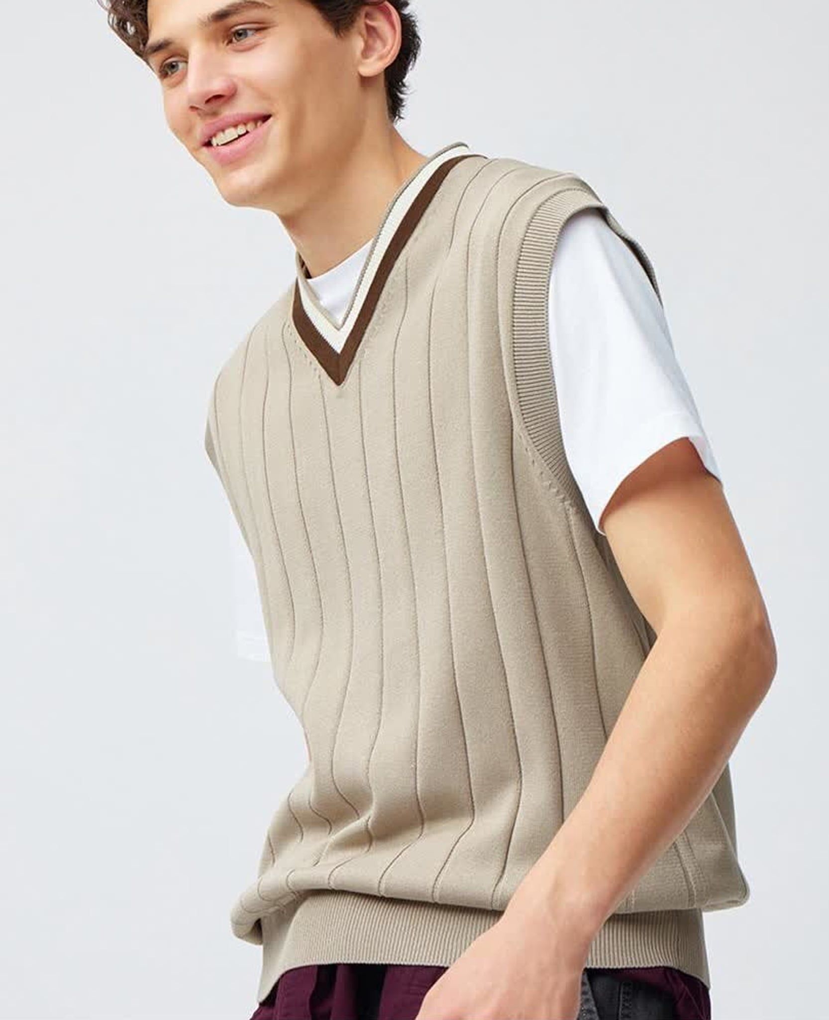  10.08.24 - VTG OVERSIZED KNIT VEST - GU BY UNIQLO 