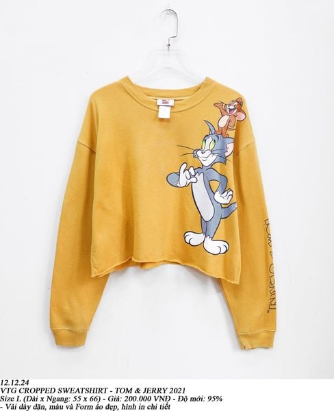  12.12..24 - VTG CROPPED SWEATSHIRT - TOM & JERRY 2021 