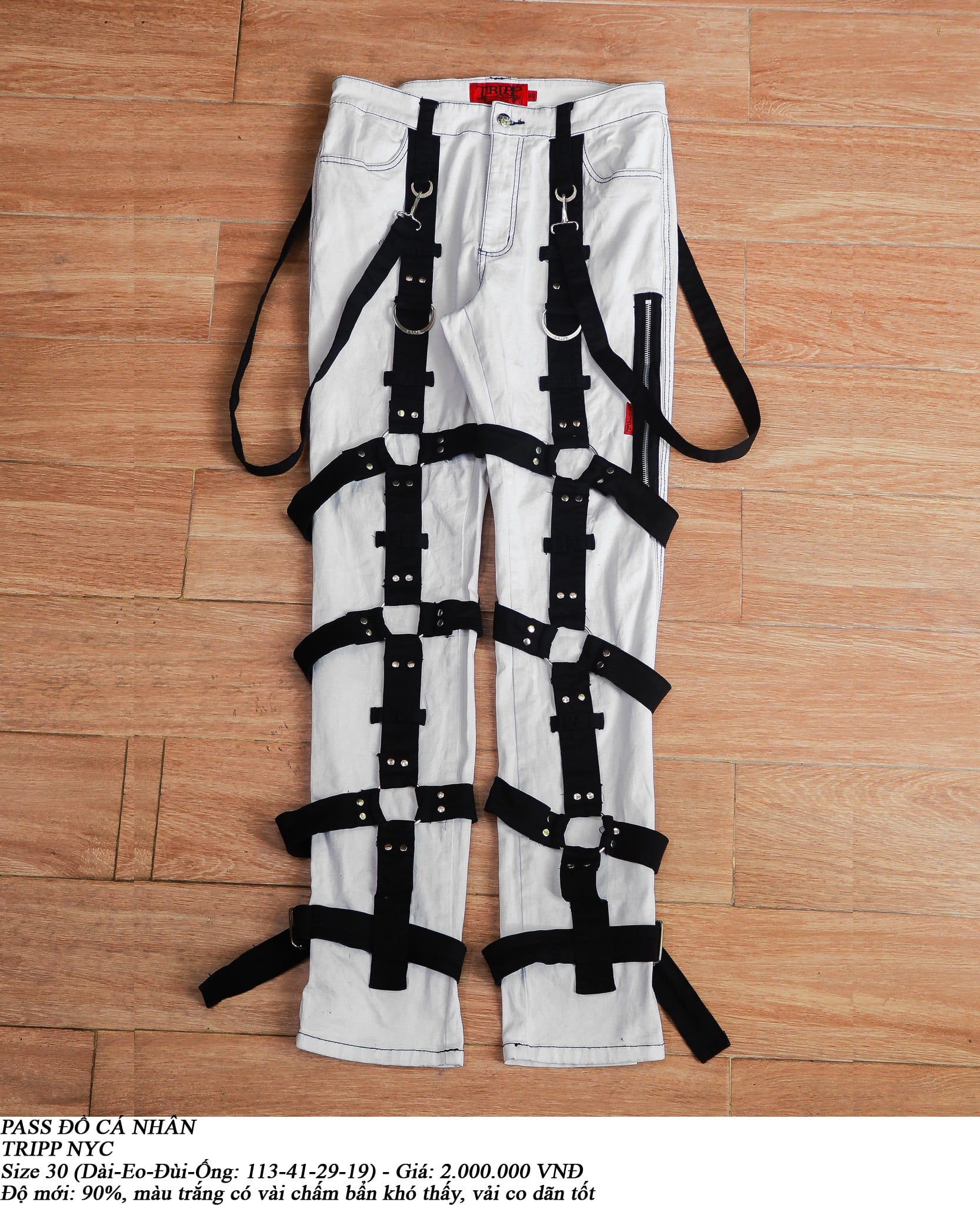  [PASS ĐỒ] - BONDAGE PUNK PANTS - TRIP NYC 