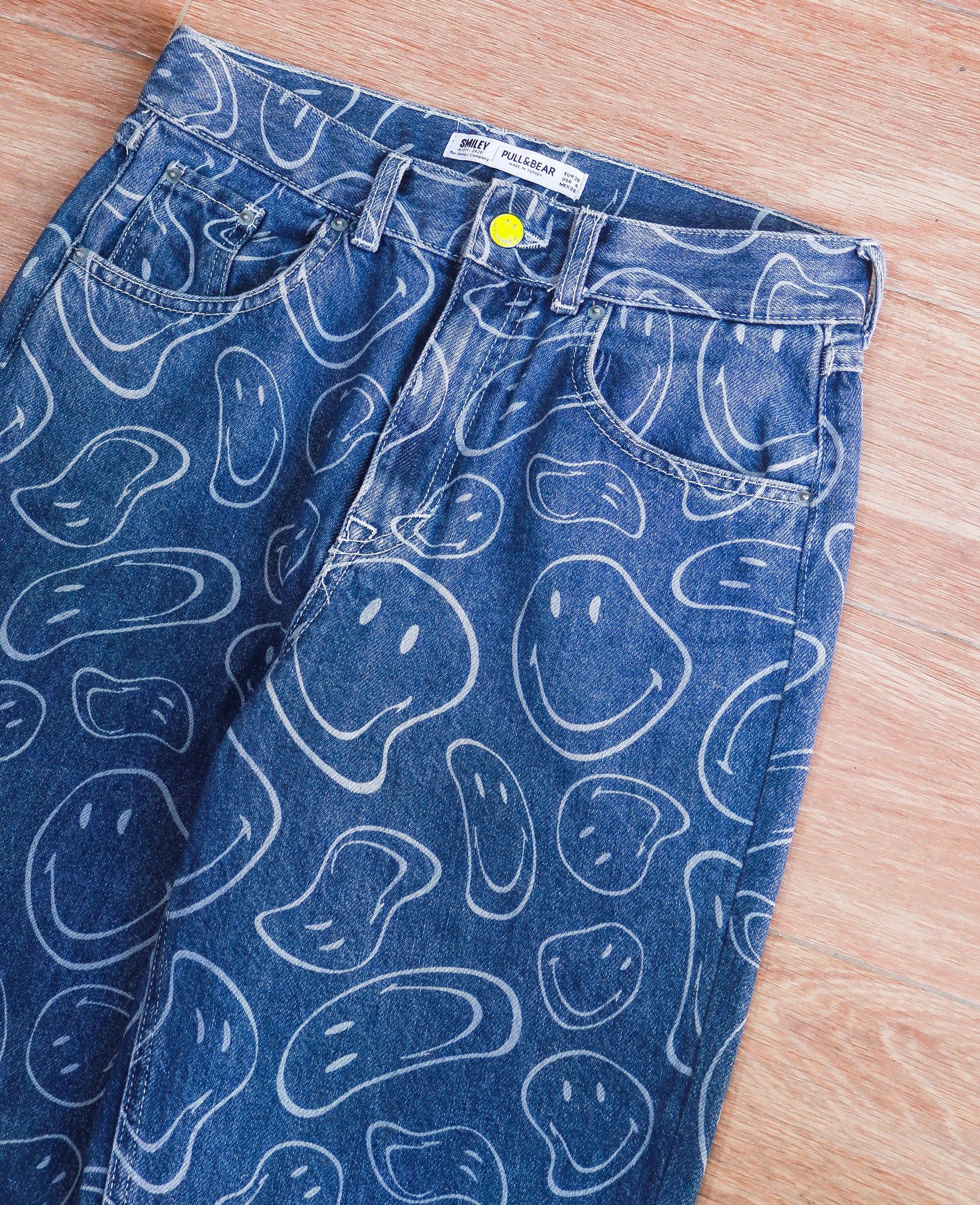  [PASS ĐỒ] - DENIM PANTS - PULL & BEAR X SMILEY 