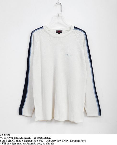  12.17.24 - VTG KNIT SWEATSHIRT - B ONE SOUL 