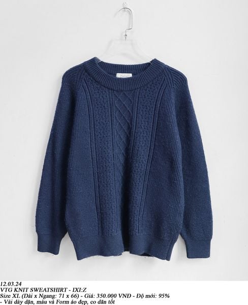  12.03.24 - VTG KNIT SWEATSHIRT - IXI:Z 