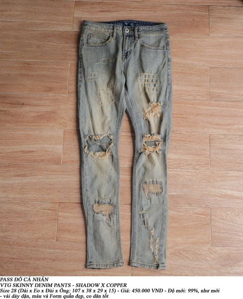  [PASS ĐỒ] - SKINNY DENIM PANTS - SHADOW X COPPER 