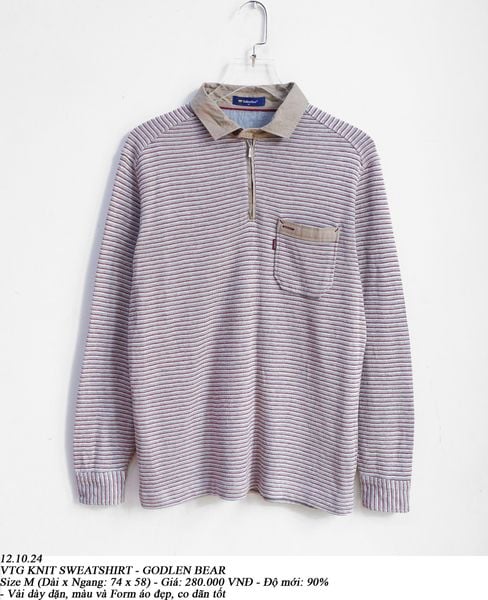  12.10.24 - VTG KNIT SWEATSHIRT - GOLDEN BEAR 