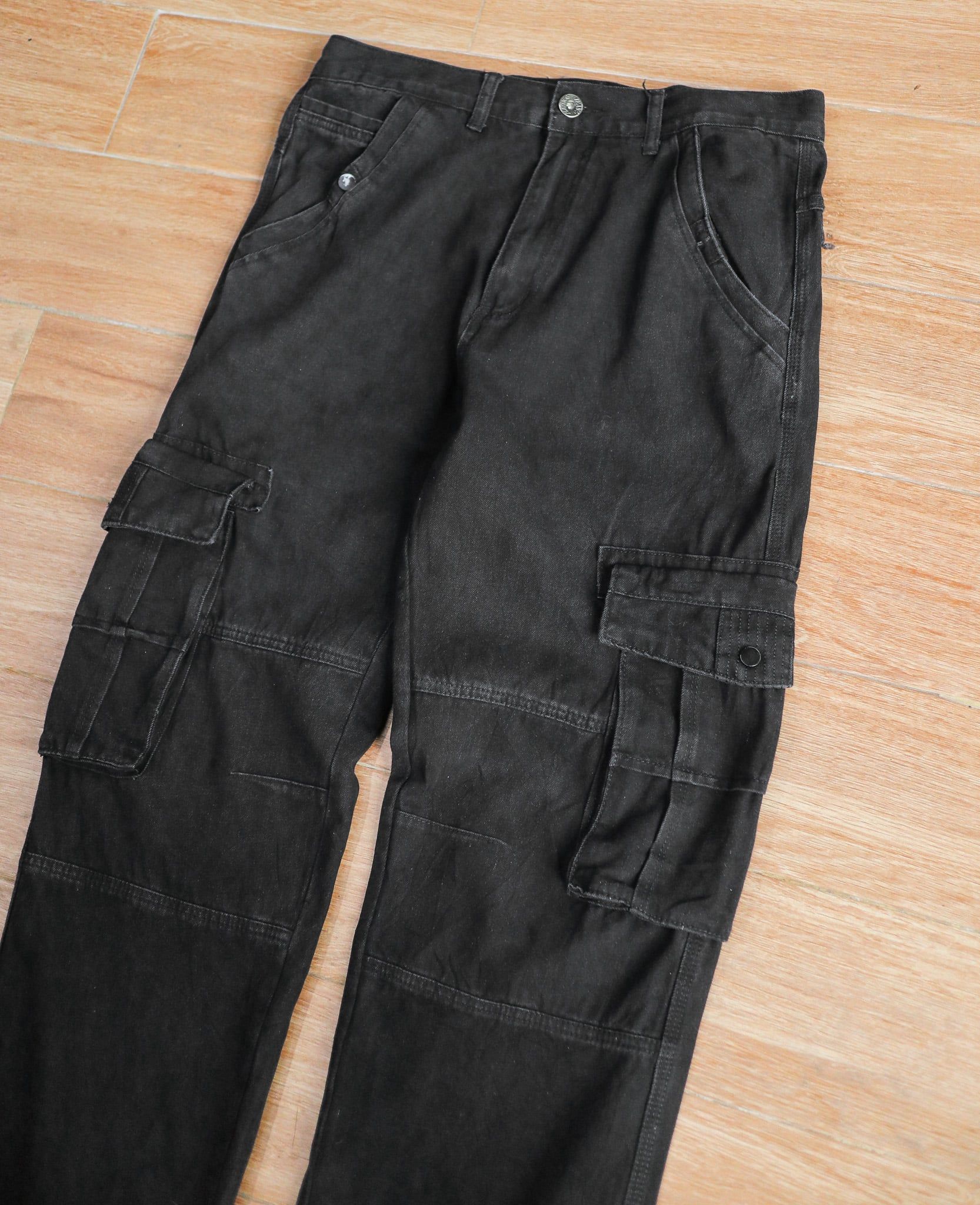  12.04.24 - VTG DENIM CARGO PANTS - PLAY BIGG 
