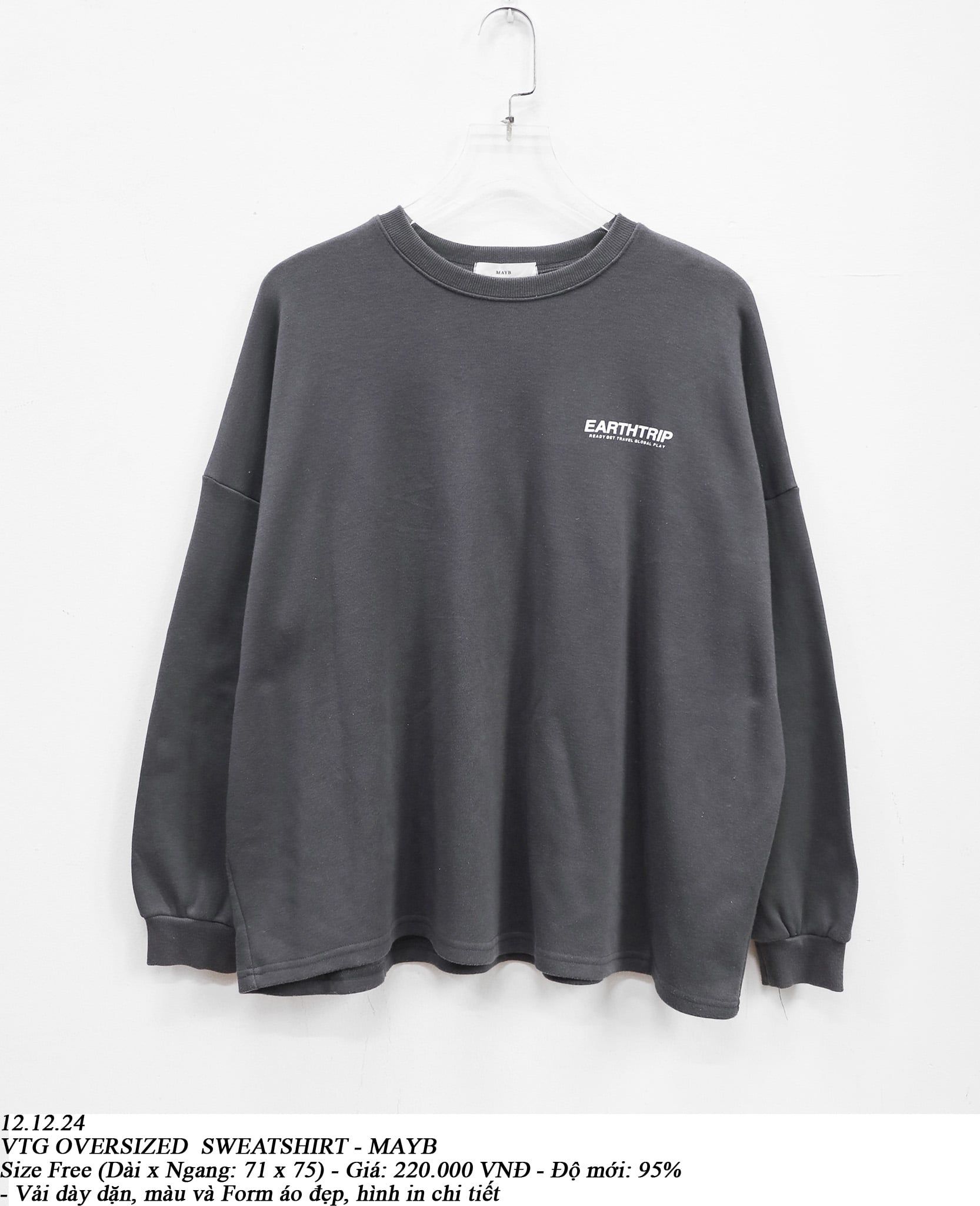 12.12..24 - VTG OVERSIZED SWEATSHIRT - MAYB 