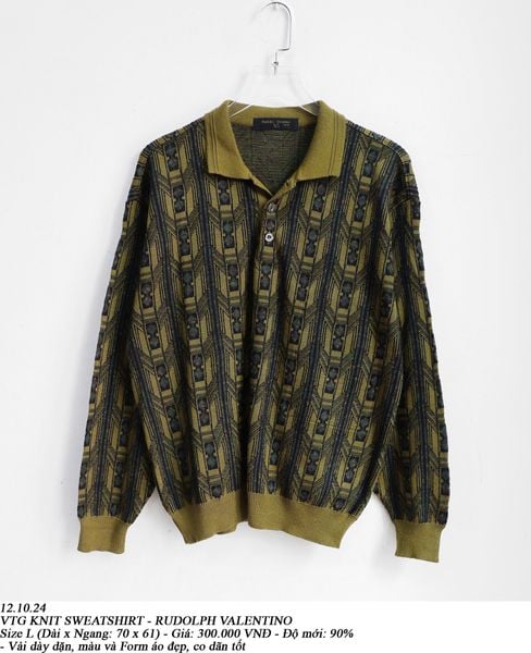  12.10.24 - VTG KNIT SWEATSHIRT - RUDOLPH VALENTINO 