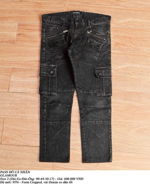  [PASS ĐỒ] - CROPPED DENIM CARGO PANTS - GLAMOUR 