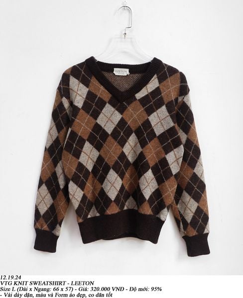  12.19.24 - VTG KNIT SWEATSHIRT - LEETON 