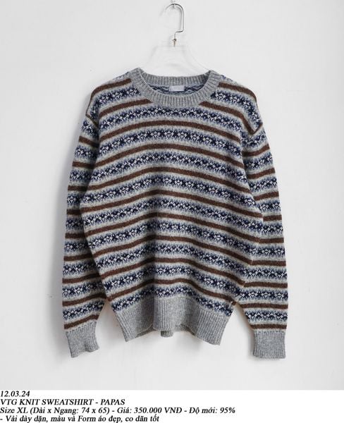  12.03.24 - VTG KNIT SWEATSHIRT - PAPAS 