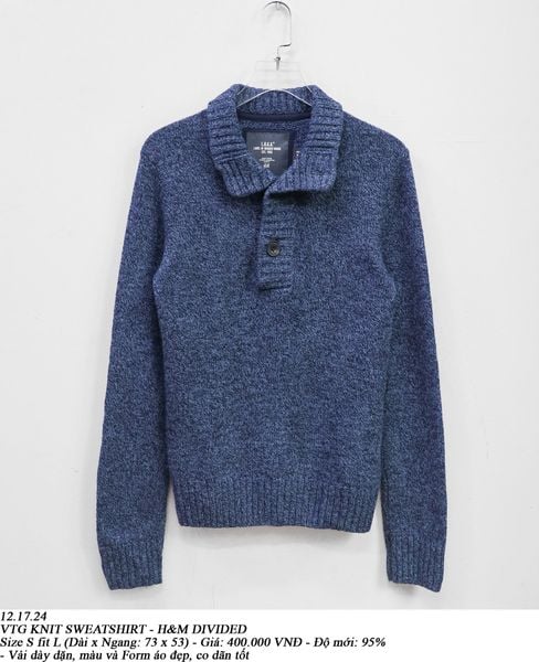  12.17.24 - VTG KNIT SWEATSHIRT - H&M DIVIDED 