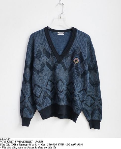  12.03.24 - VTG KNIT SWEATSHIRT - PARIS 