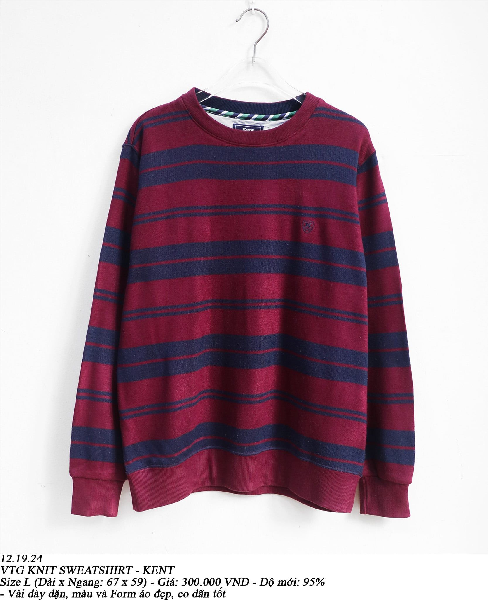  12.19.24 - VTG KNIT SWEATSHIRT - KENT 
