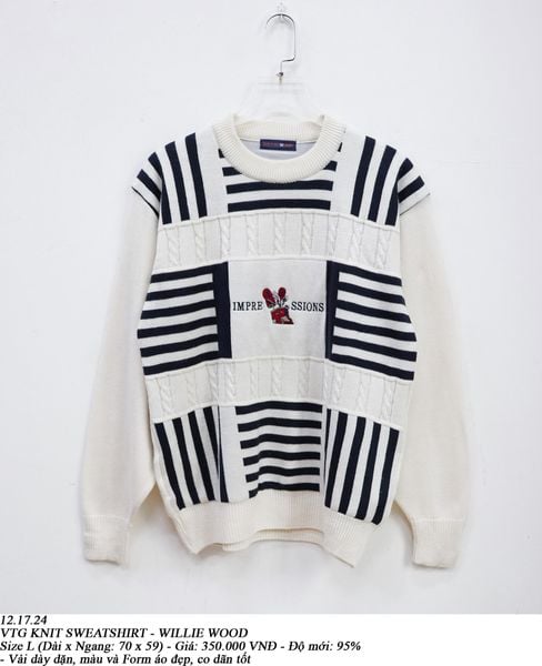  12.17.24 - VTG KNIT SWEATSHIRT - WILLIE WOOD 