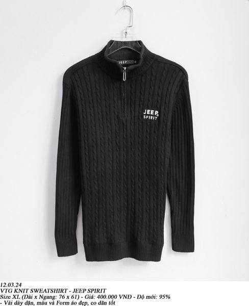  12.03.24 - VTG KNIT SWEATSHIRT - JEEP SPIRIT 