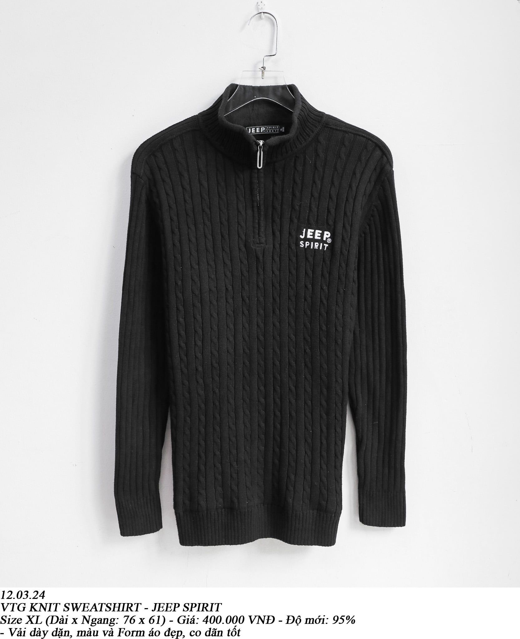  12.03.24 - VTG KNIT SWEATSHIRT - JEEP SPIRIT 