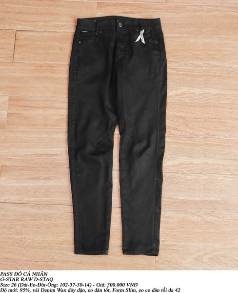  [PASS ĐỒ] - SKINNY DENIM WAX PANTS - G-STAR RAW D-STAQ 