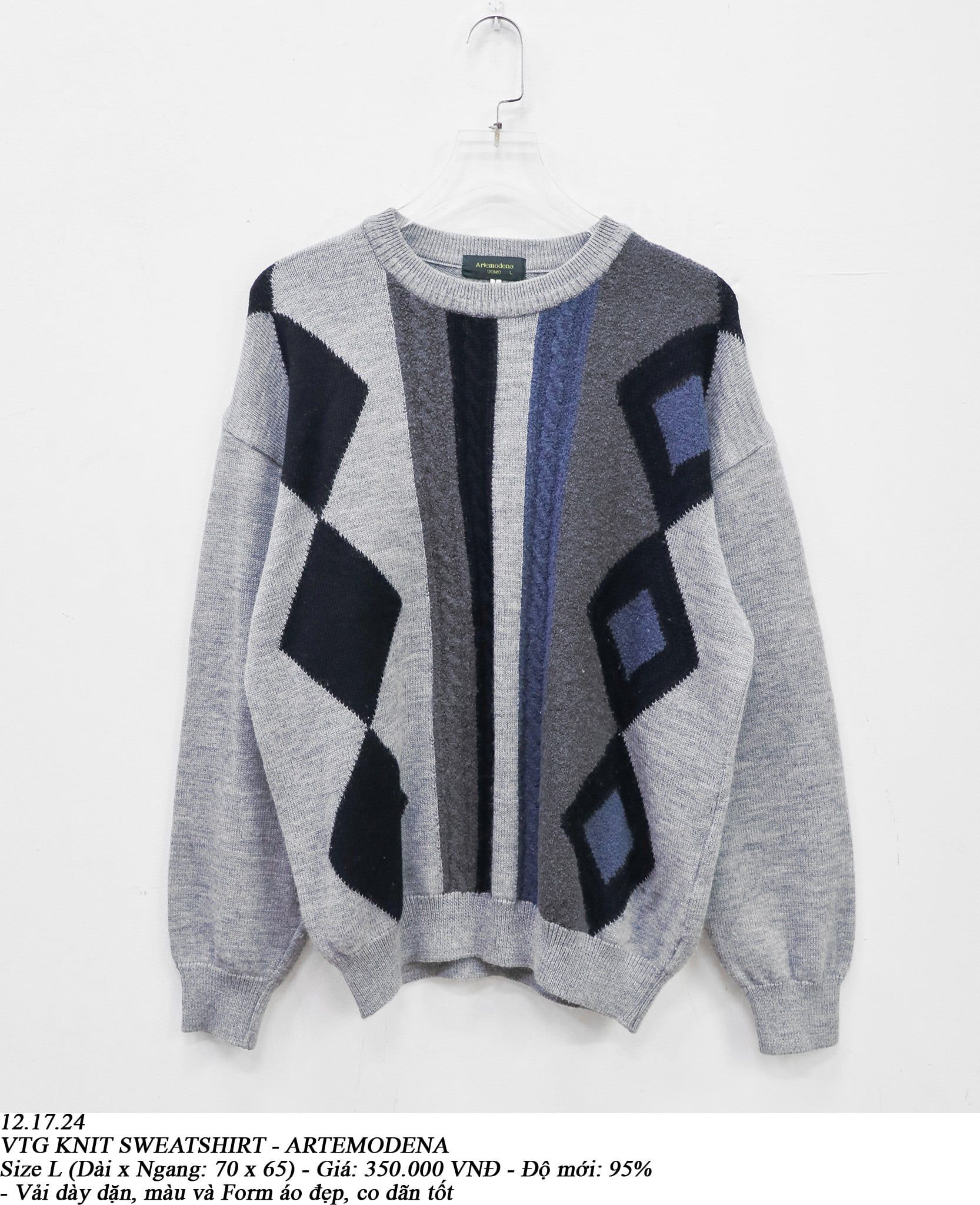  12.17.24 - VTG KNIT SWEATSHIRT - ARTEMODENA 