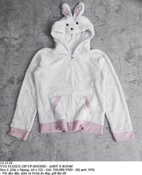  12.12.24 - VTG FLEECE ZI[ UP HOODIE - AIMY'S ROOM 
