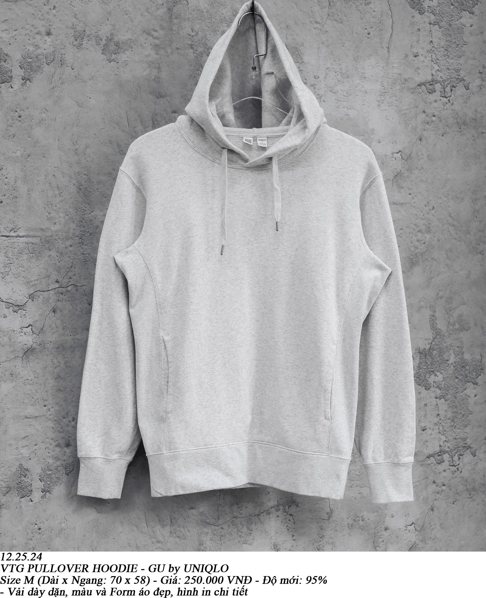  12.25.24 - VTG PULLOVER HOODIE - GU by UNIQLO 