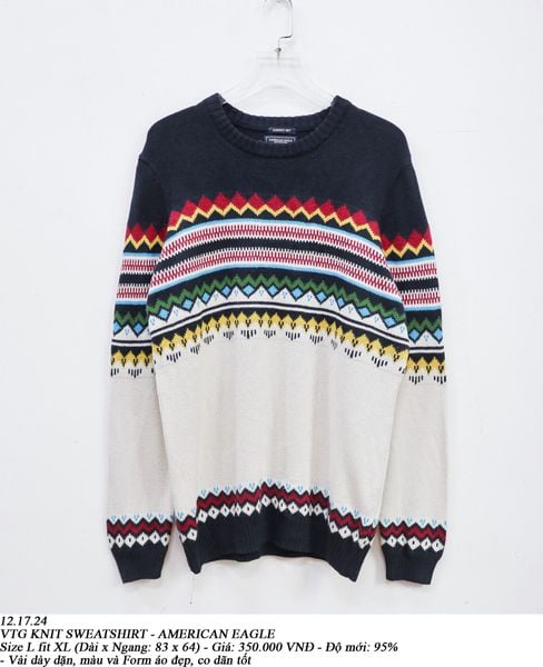  12.17.24 - VTG KNIT SWEATSHIRT - AMERICAN EAGLE 