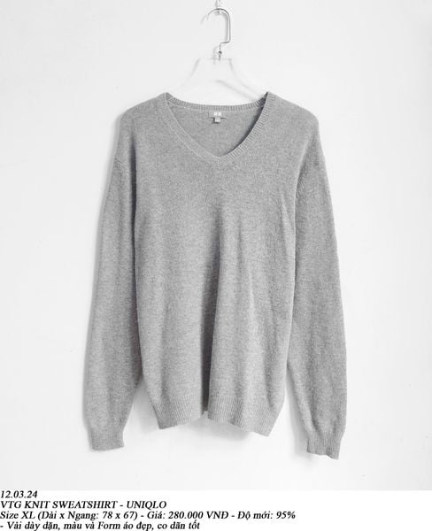  12.03.24 - VTG KNIT SWEATSHIRT - UNIQLO 