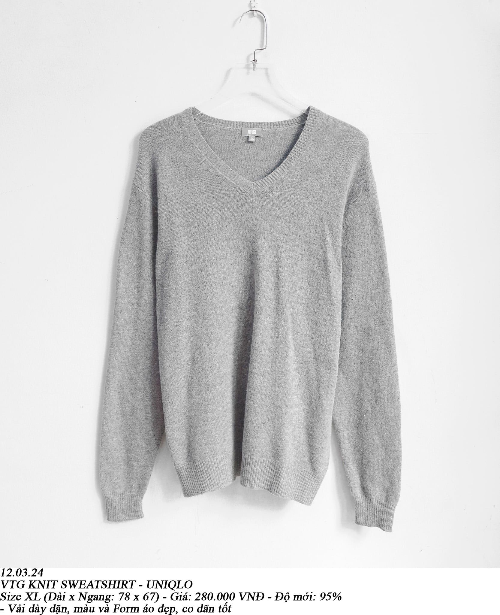  12.03.24 - VTG KNIT SWEATSHIRT - UNIQLO 