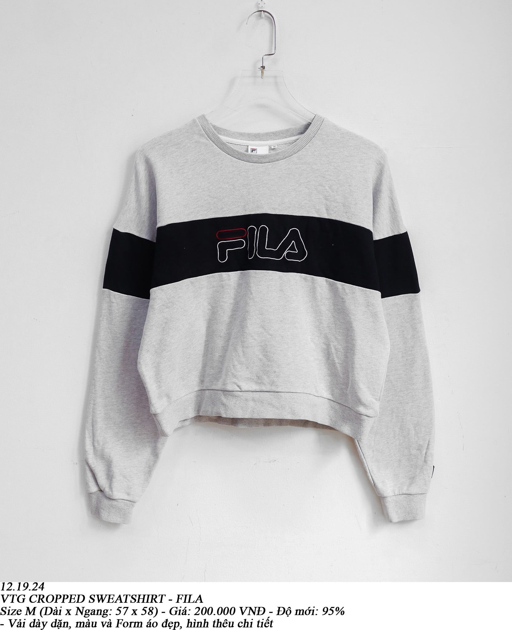  12.19.24 - VTG CROPPED SWEATSHIRT - FILA 