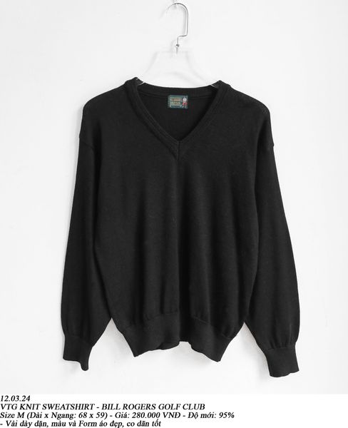  12.03.24 - VTG KNIT SWEATSHIRT - BILL ROGERS GOLF CLUB 