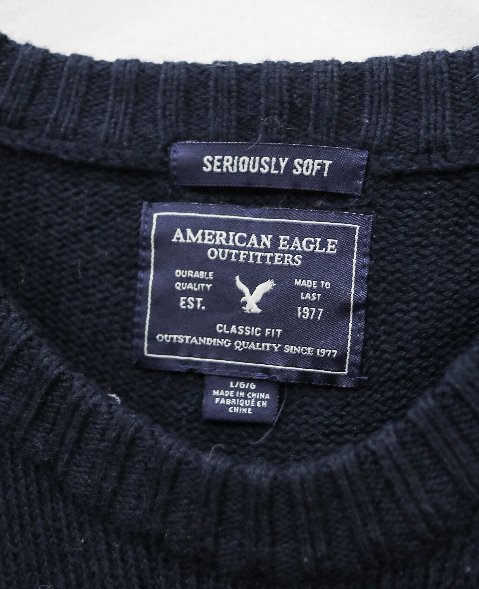  12.17.24 - VTG KNIT SWEATSHIRT - AMERICAN EAGLE 