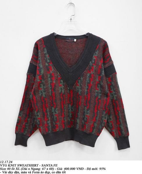  12.17.24 - VTG KNIT SWEATSHIRT - SANTA FE 