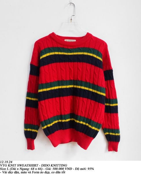  12.19.24 - VTG KNIT SWEATSHIRT - DIDO KNITTING 