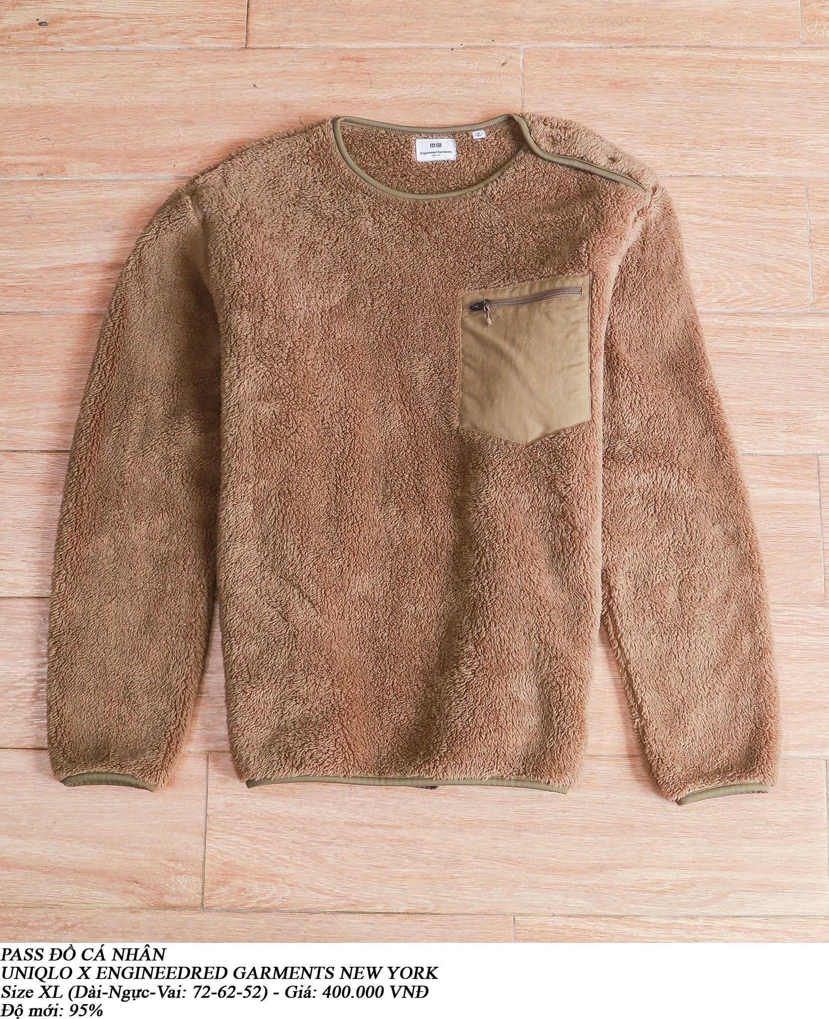  [PASS ĐỒ] - FLEECE SWEATSHIRT - UNIQLO X ENGINEERED GARMENTS NEW YORK 