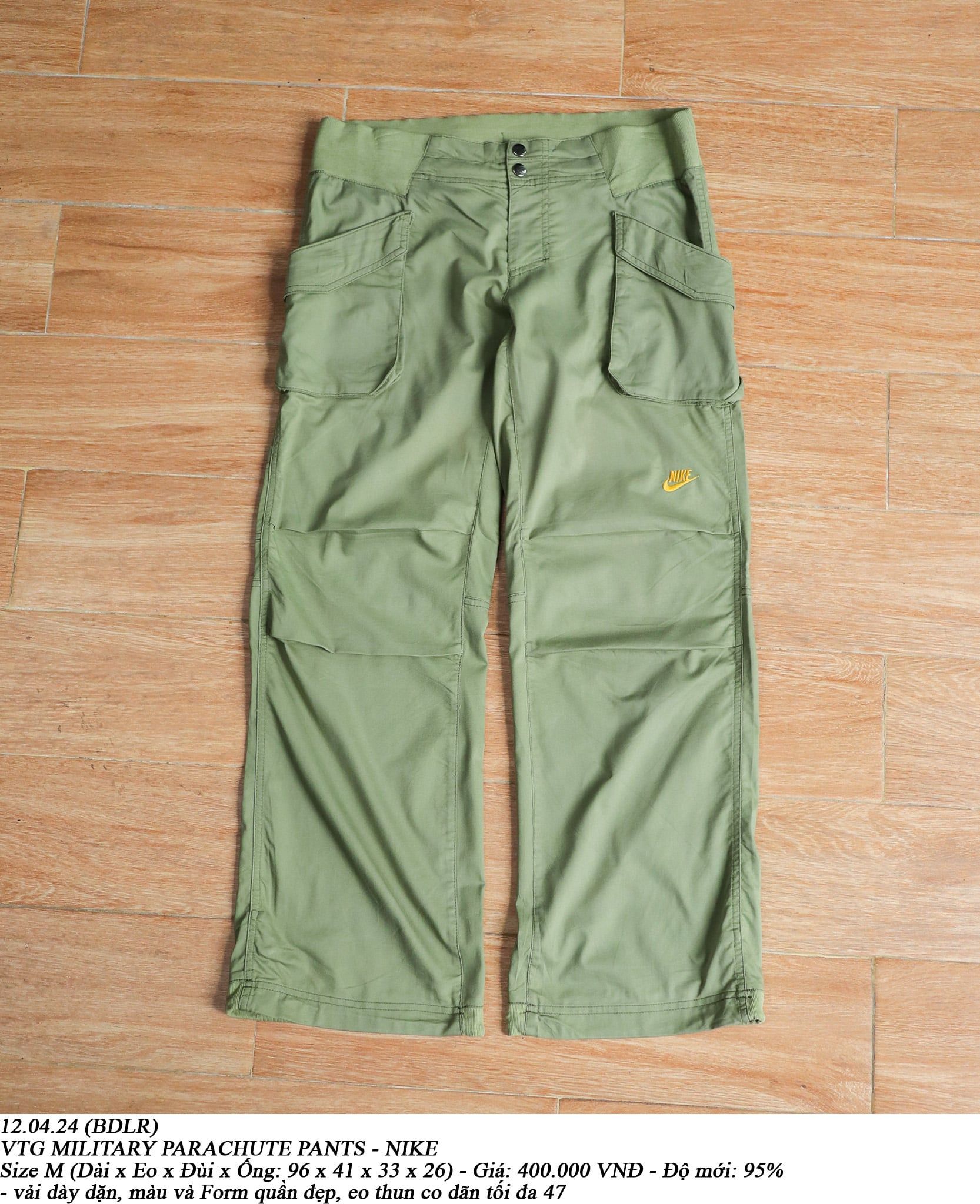  12.04.24 - VTG MILITARY PARACHUTE PANTS - NIKE 