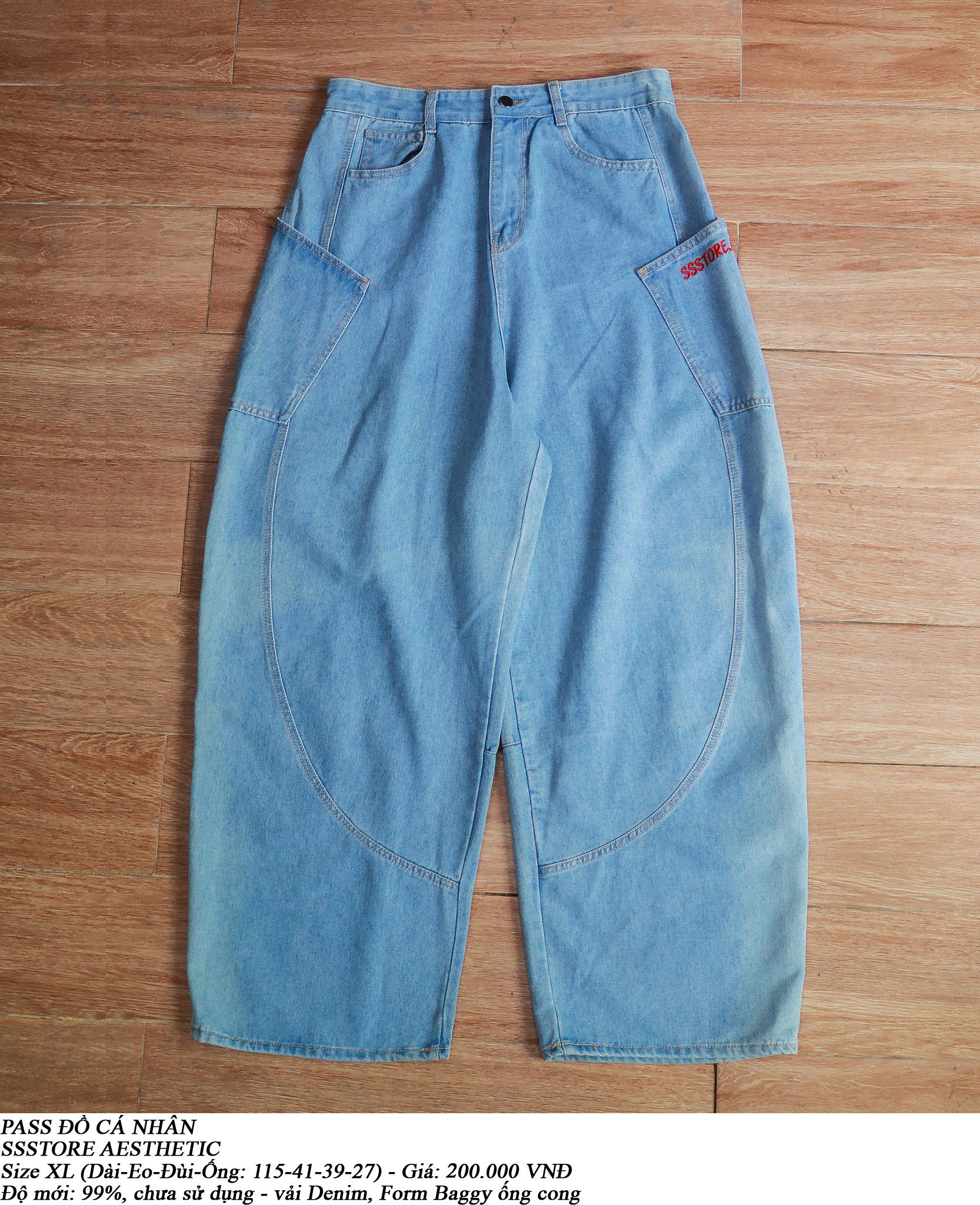  [PASS ĐỒ] - BAGGY DENIM PANTS - SSSTORE AESTHETIC 