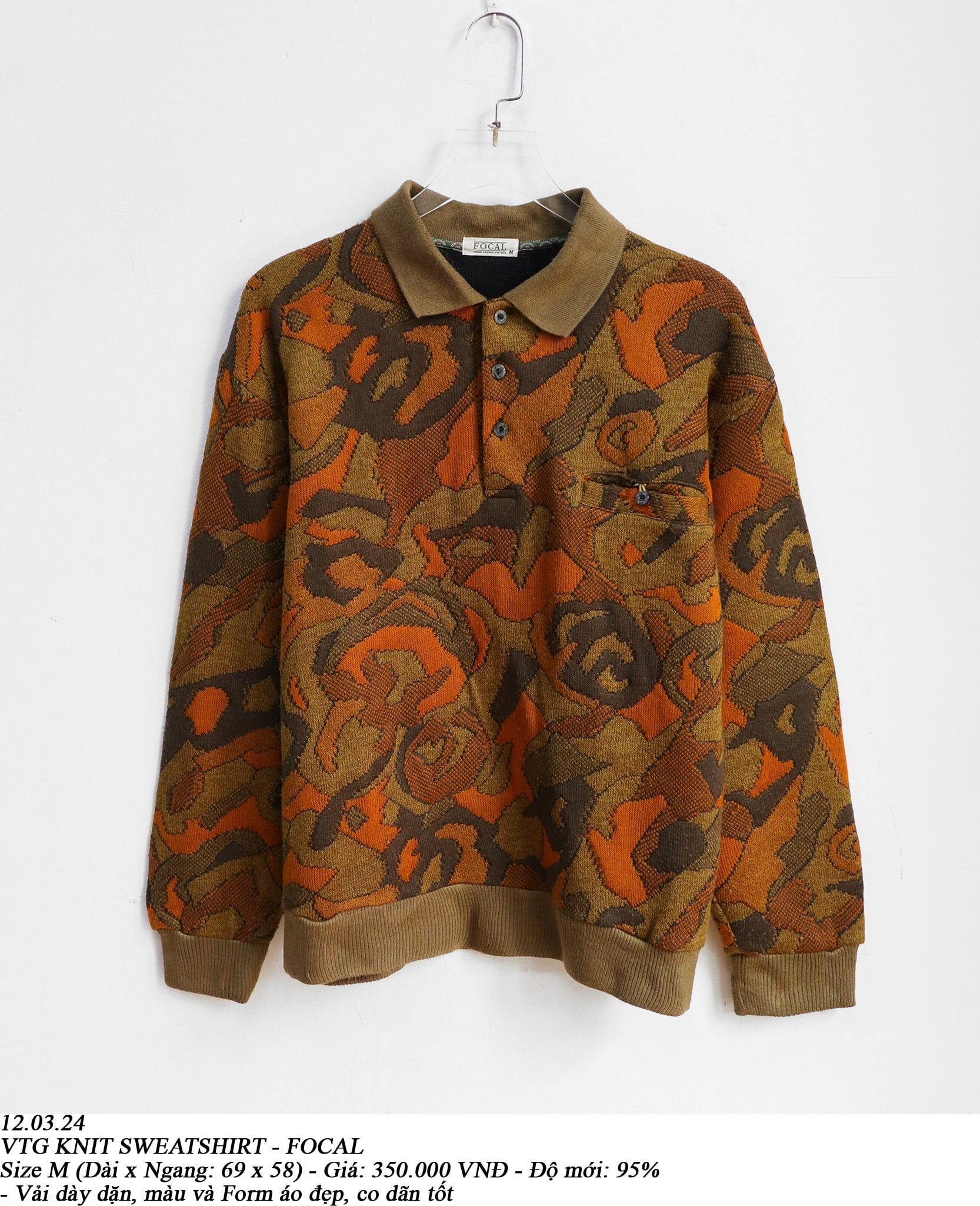  12.03.24 - VTG KNIT SWEATSHIRT - FOCAL 