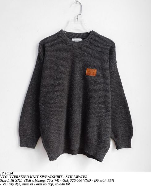  12.10.24 - VTG OVERSIZED KNIT SWEATSHIRT - STILLWATER 