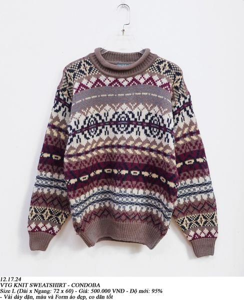  12.17.24 - VTG KNIT SWEATSHIRT - CONDOBA 